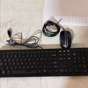 Black Keyboard and Mouse Combo